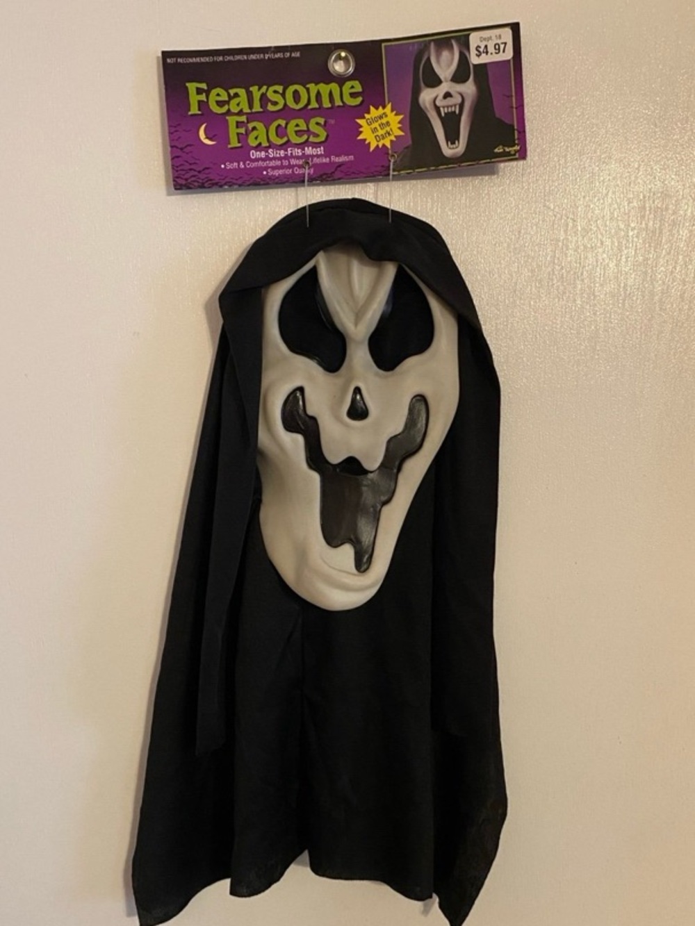 VTG NWT Tagged 90s Easter Unlimited Fearsome Faces Scream Mask Melty Smile